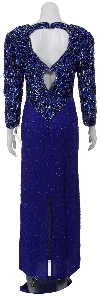 Full Sleeve Sweetheart Sequined Mother of the Bride Dress back