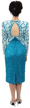 Keyholed Back Beaded Short Dress back