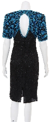 Hand Beaded Formal/Cocktail Short Dress back