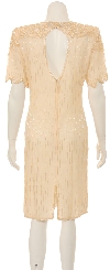 Vest Like Knee Length Hand beaded Cocktail Dress back