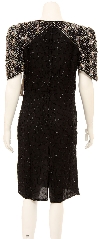 Tea Length Petal Sequined Cocktail Dress back
