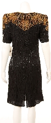 Knee Length Sequined Gown back