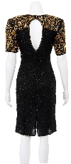 Flying Hearts Hand Beaded/Sequined Dress back