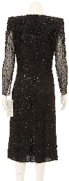 Fully Sequined Long Sleeve Cocktail Dress back