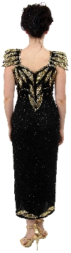 Leafy Sequined Short Evening Dress back