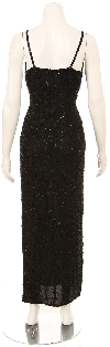 Dark Night Hand Beaded Long Formal Dress back