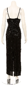 Dropping Vines Hand Beaded Long Formal Dress back
