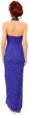 Halter Neck Sequined Formal Cocktail Dress back