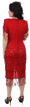 Twenties Inspired Hand Beaded Vintage Dress  back