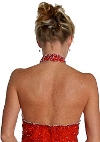 Halter Neck Beaded Formal Dress back