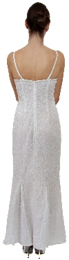 Full Length Beaded Formal Dress back