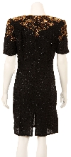 V-Neck Short Beaded Cocktail Dress back