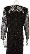 Fully Beaded Tea Length Cocktail Dress back
