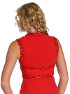 Belted Design Sleeveless Formal Dress back