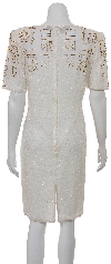 Far East Hand Beaded Short Dress back