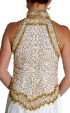 A-Line Halter Neck Beaded Dress. back