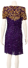 Fully Sequined Cocktail Dress back