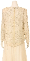 Long Sleeve Full Length Sequined Gown back