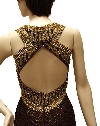 Elegant Back U-neck Beaded Formal Long Dress  back