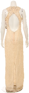 Full Length Sleeveless Formal Dress back