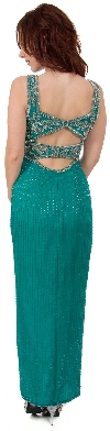 Sequined Long Gown with Keyholes & Stylish Back back