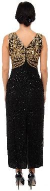 Holed Beadwork Sleeveless Formal Dress back