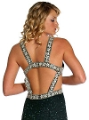 Miniature Star Beaded Open Back Formal Dress back