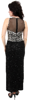 Hand Beaded Sequin Formal Dress back