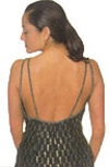 Double Back Strap Long Dress back in Black/Silver