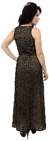 V-Neck Hand Beaded Sequin Evening Dress back