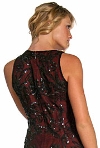 Fully Beaded Sequined Evening Dress back