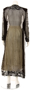 Long Handbeaded See-Thru Jacket back