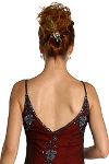 Full Length Floral Beadwork Formal Dress back