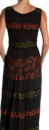 Muli Color Floral Beaded Evening Dress back