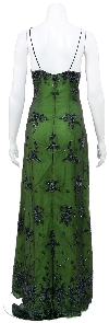 Formal Dress with Hand Beaded Floral Design back