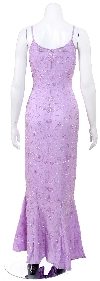 Floral Twirl Hand Beaded Mermaid Formal Dress back