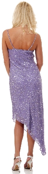 Spaghetti Straps High Low Formal Party Cocktail Dress back