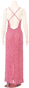 Sequined Prom Dress with Spaghetti Straps back