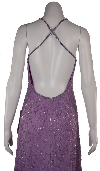 Lilac Formal Evening Dress with Criss Cross Back back