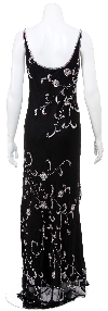 Hand Beaded Pull Over Formal Dress back