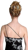Asymmetrical One Shouldered Cocktail Prom Dress back