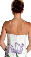 Halter Neck Beaded Formal Gown with Painted Flowers back