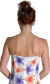 Halter Neck Beaded Formal Gown with Painted Flowers back