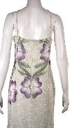Halter Neck Formal Dress with Painted Floral pattern back