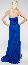 Strapless Double Layered Chiffon Formal Prom Dress back