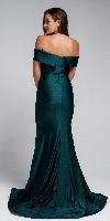 Off Shoulder Fitted Prom Gown back