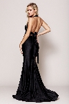 Halter Neck Empire Charmeuse Prom Dress back