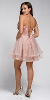Strapless Short Babydoll Prom Dress back