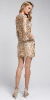 Embellished Full Sleeve Prom Dress back