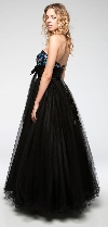 Strapless Sweetheart Neck Long Formal Prom Gown in Mesh back